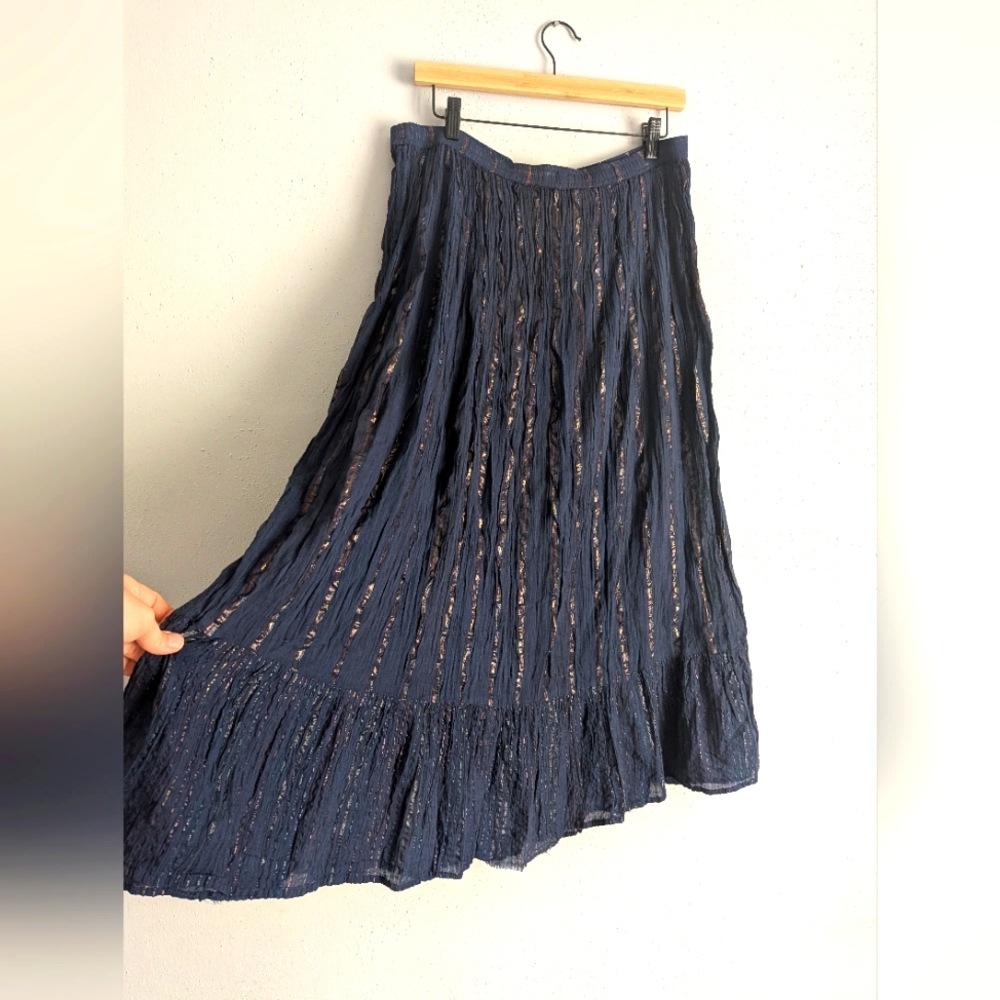 Pagoda Cotton Maxi Skirt